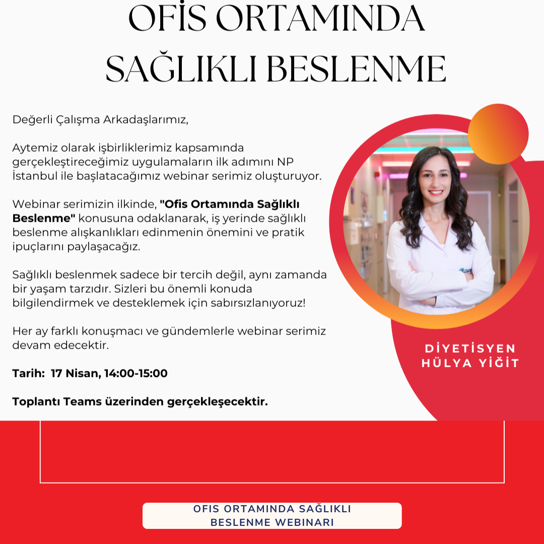 Ofis Ortamında Sağlıklı Beslenme Webinarı